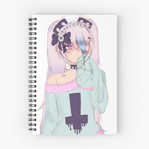 Item preview, Pastel Goth Anime Girl - Menhera Aesthetic Yamikawaii Art designed and sold by Sweet-A-Dsignz.