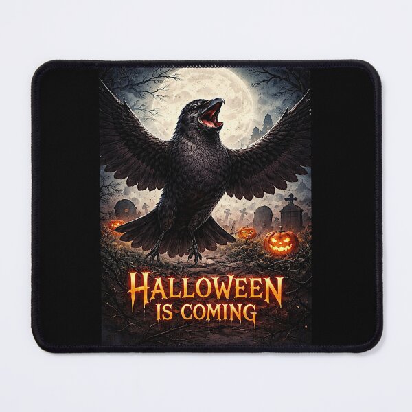Artikelvorschau, Gruselige Krähe in der Halloween-Nacht (Halloween) entworfen und verkauft von NubesDesignCH.