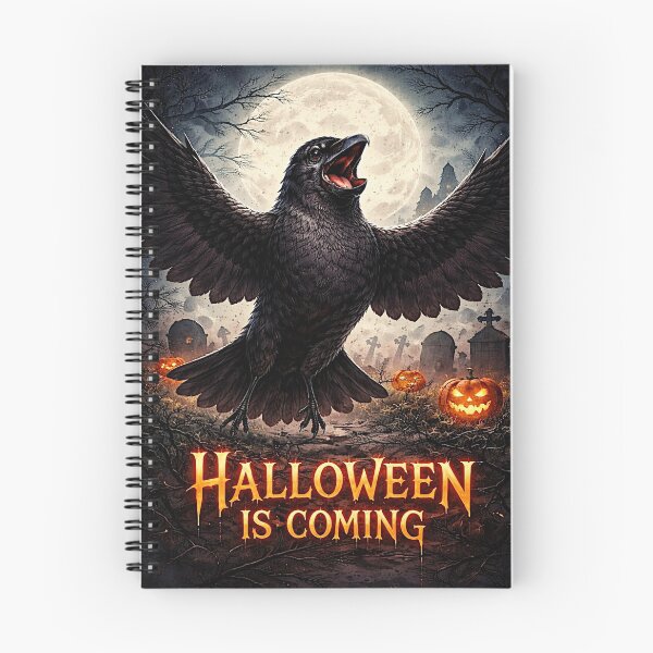 Artikelvorschau, Gruselige Krähe in der Halloween-Nacht (Halloween) entworfen und verkauft von NubesDesignCH.