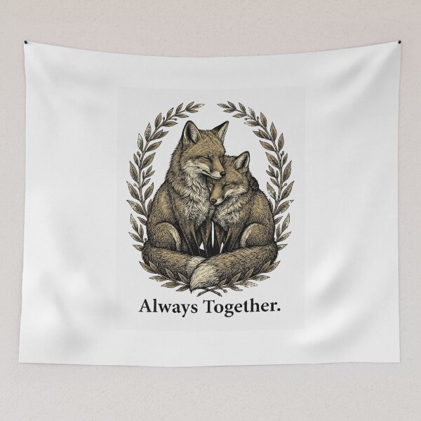 Item preview, Cute Fox Love Romantic Couple T-Shirt designed and sold by MaynyStudio.