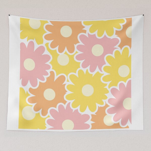 Item preview, Floral design pastel colours yellow and pink designed and sold by Heaven1111.