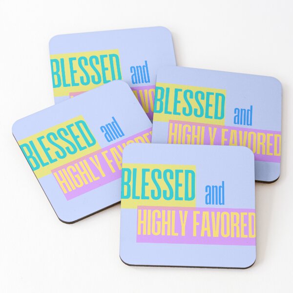 Item preview, Blessed and Highly Favored Bold Typography designed and sold by DesignsByMom.