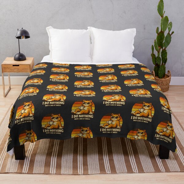Item preview, Funny Lazy Cat I Do Nothing Well Retro designed and sold by IvoryArtDesign.