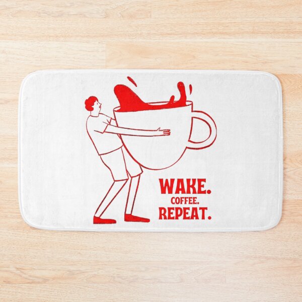 Item preview, Wake Coffee Repeat – Funny Coffee Quote Minimalist Design designed and sold by ReVamp  Store.