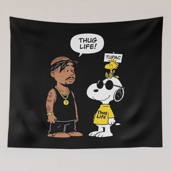 Item preview, Tupac Snoopy Thug Life designed and sold by Morphologiona.