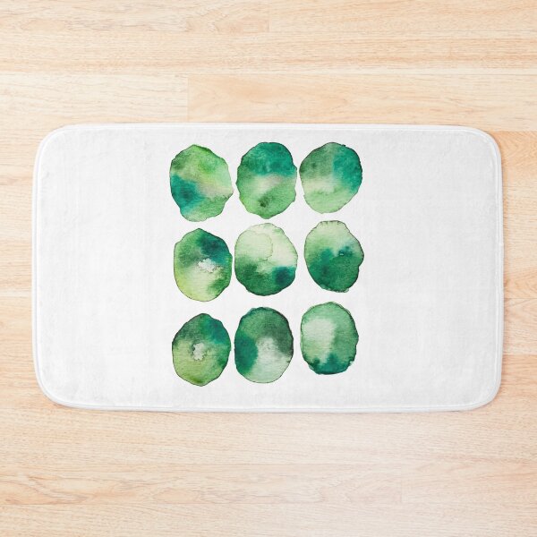 Item preview, Emerald Moss Abstract | Organic Green Watercolor Orbs designed and sold by Little Bloom Studio.