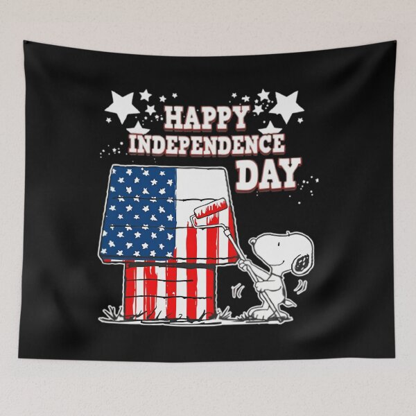 Item preview, Snoopy happy independence day Painting American Flag designed and sold by Morphologiona.