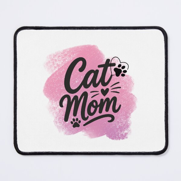 Item preview, Cat Mom with Pawprints & Pink Background designed and sold by jeweleddesigns.