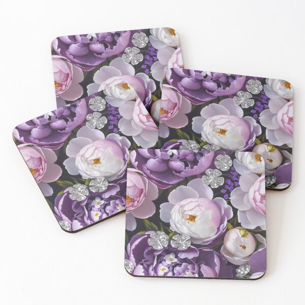 Item preview, Purple and White Peonies Floral Seamless Pattern designed and sold by Leylita Design.