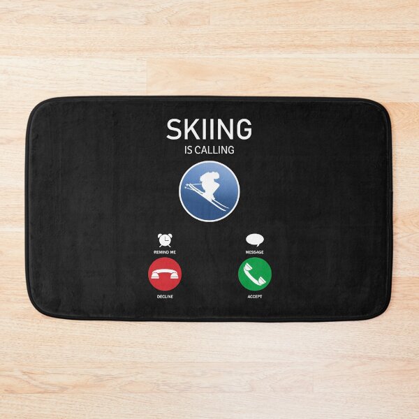 Item preview, Skiing is Calling Funny Phone Call Interface Design designed and sold by Jaudaux Designs.