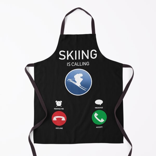 Item preview, Skiing is Calling Funny Phone Call Interface Design designed and sold by Jaudaux Designs.