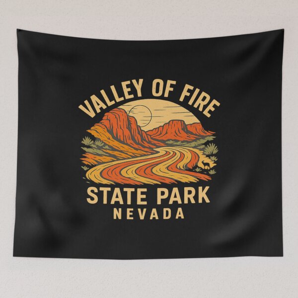 Item preview, Valley of Fire State Park Nevada Retro Desert Design designed and sold by Matteolundin.