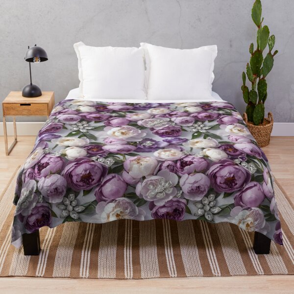 Item preview, Purple and White Peonies Floral Seamless Pattern designed and sold by Leylita Design.