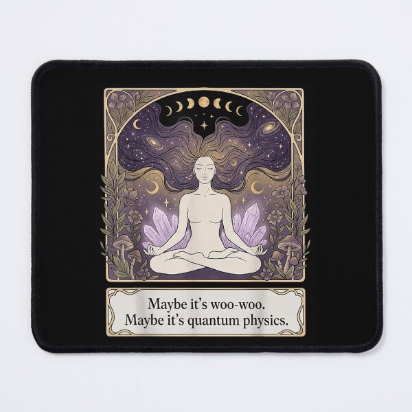 Item preview, Maybe Its Woo-woo Maybe Its Quantum Physics Woman Meditation designed and sold by ZalcArtStore.