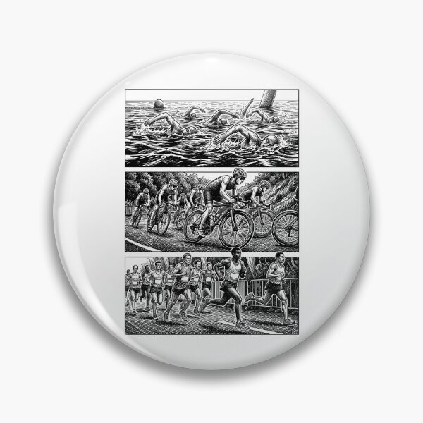 Item preview, Triathlon Triathlete Swim Bike Run Funny Vintage Sports designed and sold by GrandeDuc.