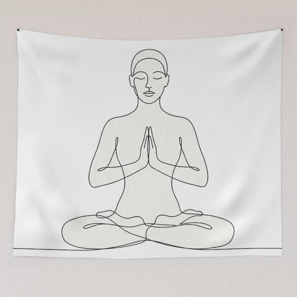 Item preview, Minimal Line Art-Meditate designed and sold by DinsignStudio.