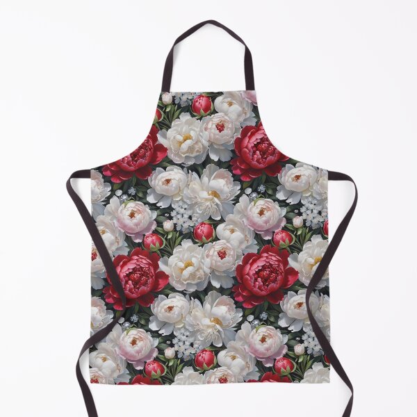 Item preview, Red and White Peonies with Diamonds Floral Seamless Pattern designed and sold by Leylita Design.
