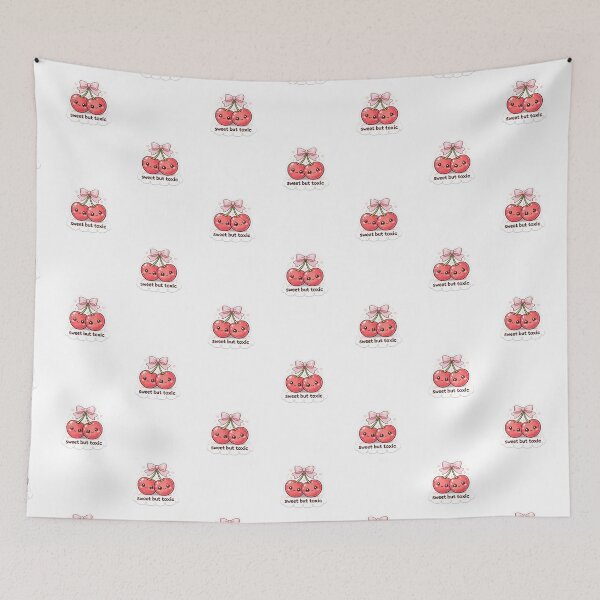 Item preview, Coquette Cherry Aesthetic Sticker - Sweet But Toxic Cute Kawaii Fruit designed and sold by Qingtian814.