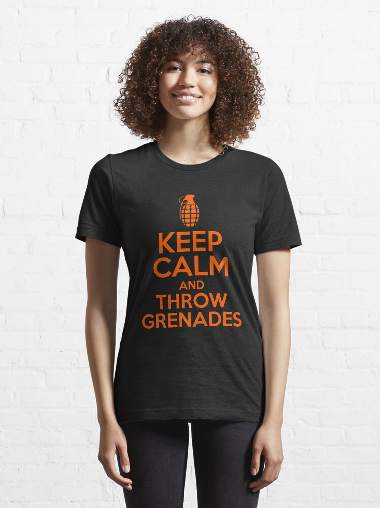 "KEEP CALM AND THROW GRENADES Grenade Shirt, Hand Grenade shirt