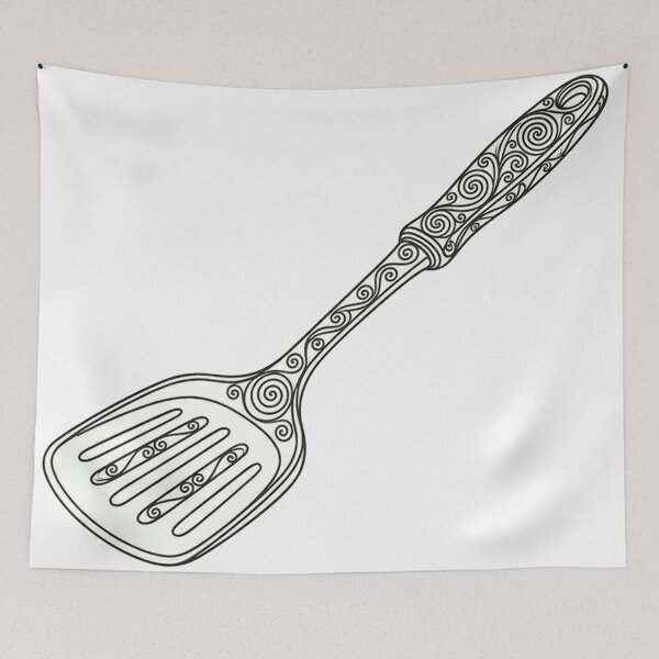 Item preview, Minimal Line Art-Ladle designed and sold by DinsignStudio.