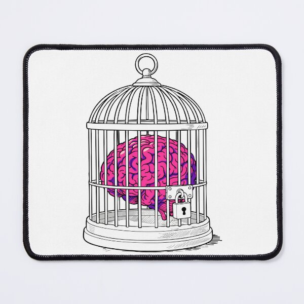 Item preview, Trapped Mind – Brain in a Cage (Neon Pink) designed and sold by Avohai!.