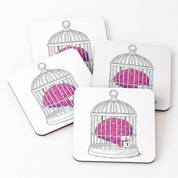 Item preview, Trapped Mind – Brain in a Cage (Neon Pink) designed and sold by Avohai!.