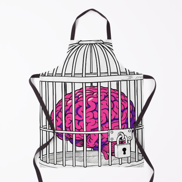 Item preview, Trapped Mind – Brain in a Cage (Neon Pink) designed and sold by Avohai!.