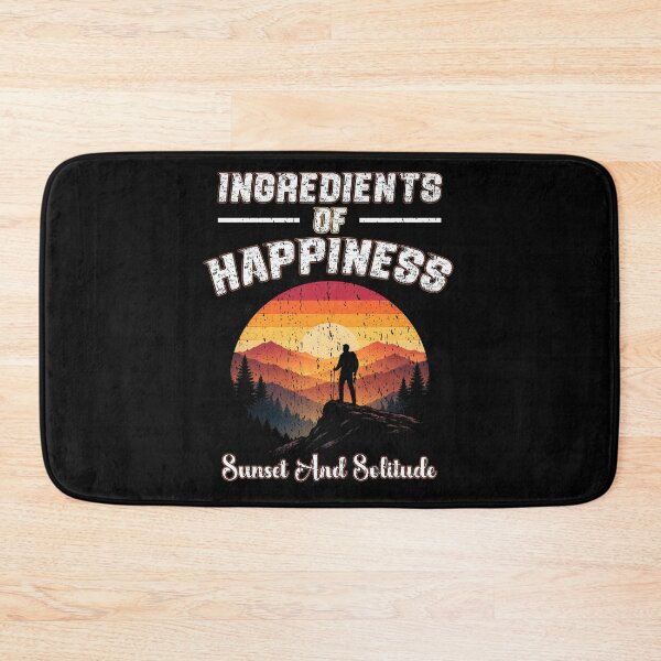 Item preview, Ingredients Of Happiness Sunset And Solitude - Retro Hiking Mountain Lover Nature Enthusiast Animals Off-Grid designed and sold by Jt41.