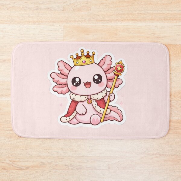 Item preview, Kawaii Axolotl Queen Sticker — Royal Crown Chibi designed and sold by Gentle Chaos.