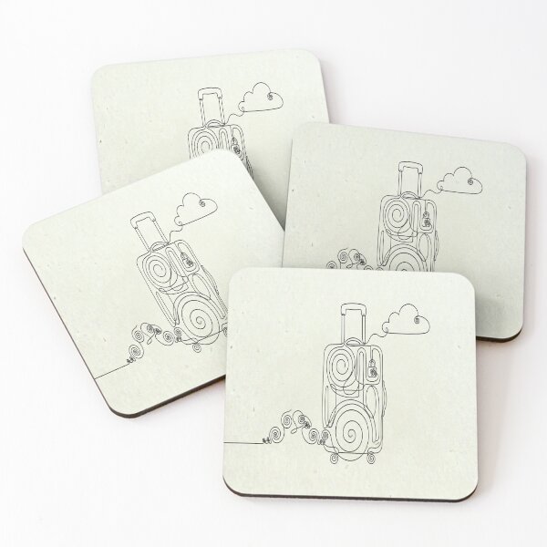 Item preview, Minimal Line Art-Luggage designed and sold by DinsignStudio.