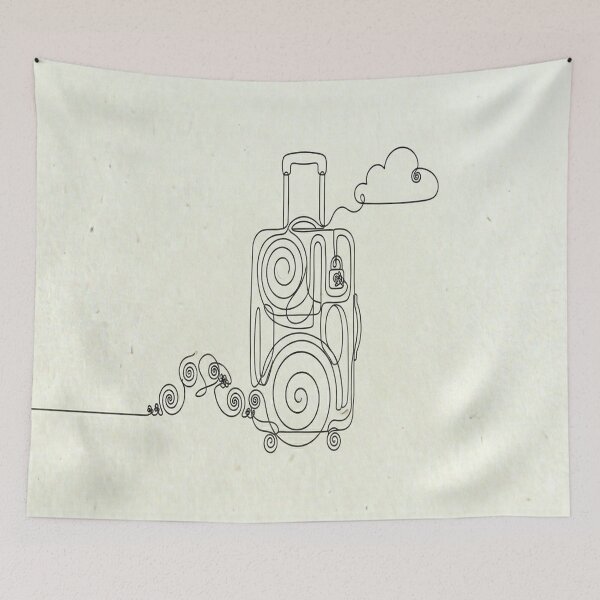Item preview, Minimal Line Art-Luggage designed and sold by DinsignStudio.