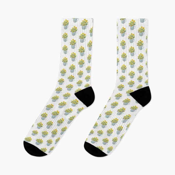 Item preview, Yellow Wildflowers in Teacup | Cottagecore Floral Illustration designed and sold by Little Bloom Studio.