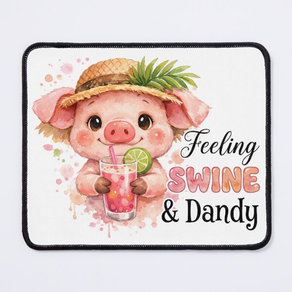Item preview, Feeling Swine and Dandy Funny Summer Pig Pun designed and sold by LunaPixelStudio.