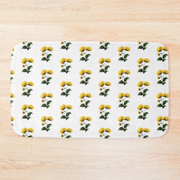 Item preview, Yellow Chrysanthemum Watercolor Floral Illustration designed and sold by Little Bloom Studio.