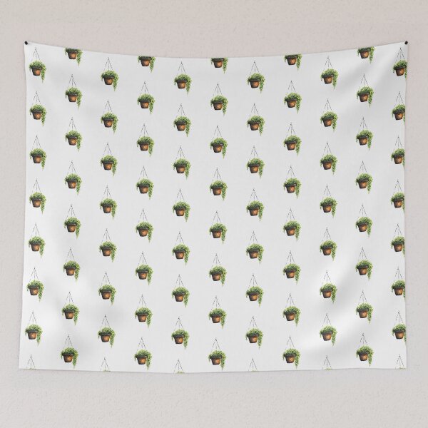 Item preview, Hanging Potted Plant Watercolor | Greenery Botanical Illustration designed and sold by Little Bloom Studio.