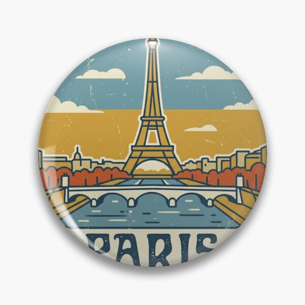 Item preview, Vintage 1970s Paris France Travel Poster Aesthetic designed and sold by VelvetArchives.