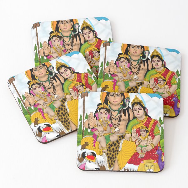 Item preview, Shiva Parivar Divine Artwork – Sacred Hindu Family Illustration designed and sold by Harshit_Digital_Arts.
