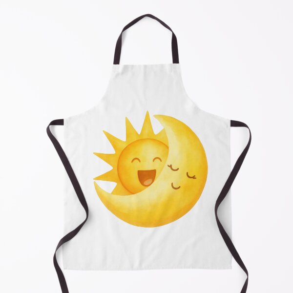Item preview, Smiling Sun and Moon | Yellow Kawaii Wall Decor designed and sold by Little Bloom Studio.