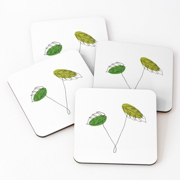 Item preview, Minimalist Green Leaves Art | Abstract Botanical Line Drawing designed and sold by Little Bloom Studio.