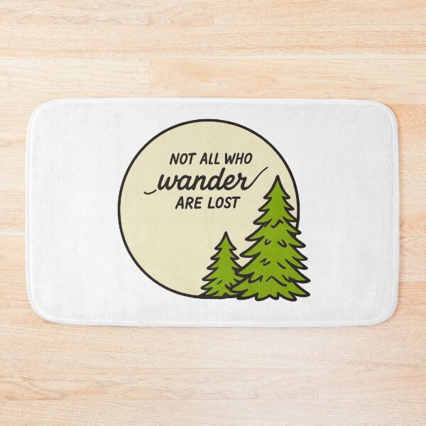 Item preview, Not All Who Wander Are Lost | Minimalist Nature Adventure Quote Sticker designed and sold by Little Bloom Studio.