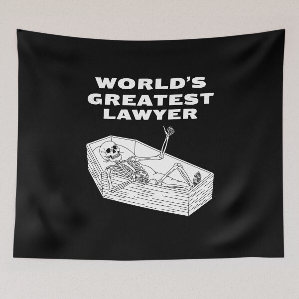 Item preview, world's greatest lawyer skeleton classic funny t-Shirt designed and sold by OldSkullDesigns.