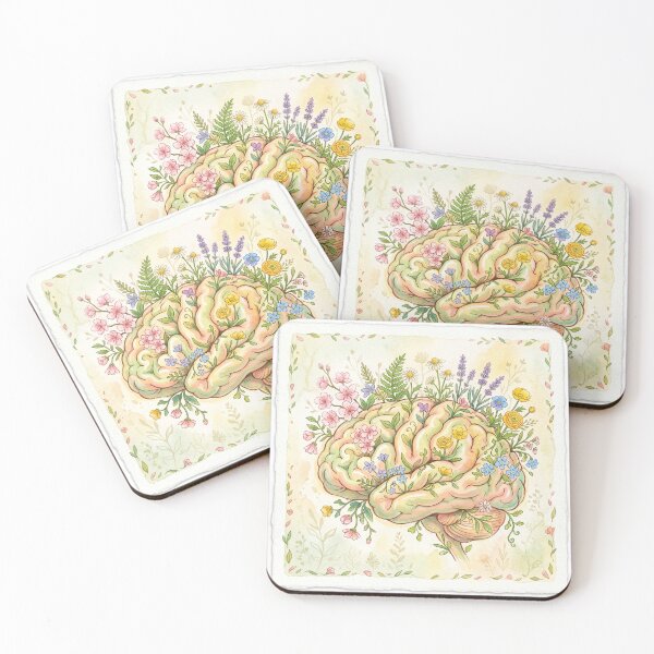 Item preview, Blooming Brain Floral Mental Growth Pistachio Green designed and sold by ryanguas.