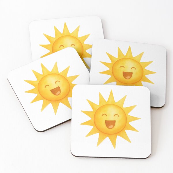 Item preview, Cute Smiling Sun Cartoon | Happy Sunshine Aesthetic Sticker designed and sold by Little Bloom Studio.