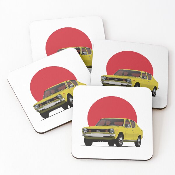 Item preview, Datsun 100A, Cherry, E10 bright yellow - rising sun designed and sold by knappidesign.