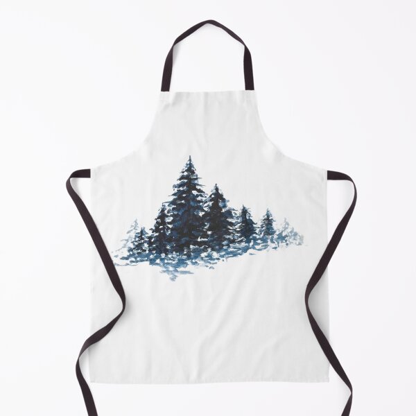 Item preview, Snowy Pine Forest Watercolor Illustration | Winter Nature Art designed and sold by Little Bloom Studio.