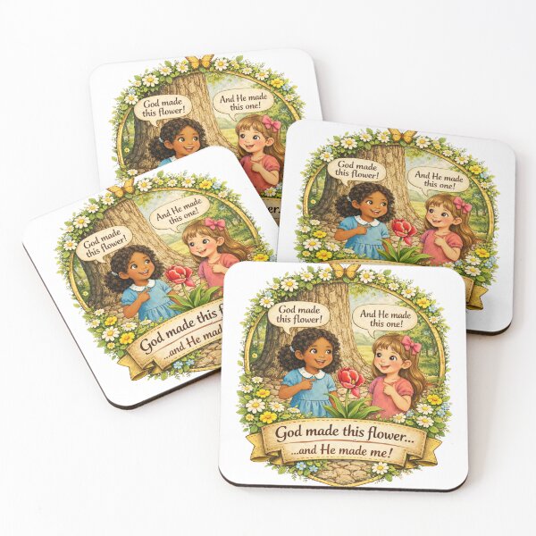 Item preview, God Made This Flower - Faith Based Kids Art – Biblical Encouragement Gift designed and sold by Virtue Village Kids.