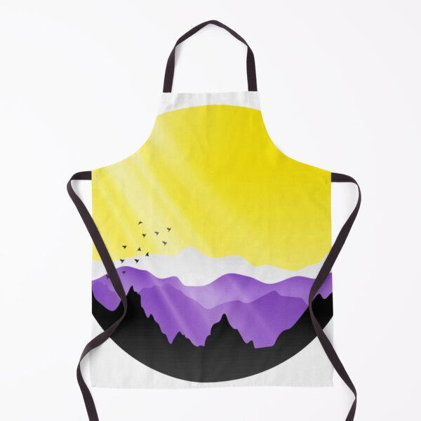 Item preview, Non Binary Sunrise Mountains Landscape pride designed and sold by FredericMolina.