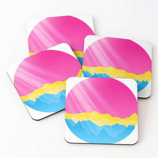 Item preview, Pansexual Sunrise Mountains Landscape cute designed and sold by FredericMolina.