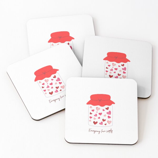Item preview, Emergency love supply jar | Cute aesthetic heart sticker designed and sold by Little Bloom Studio.