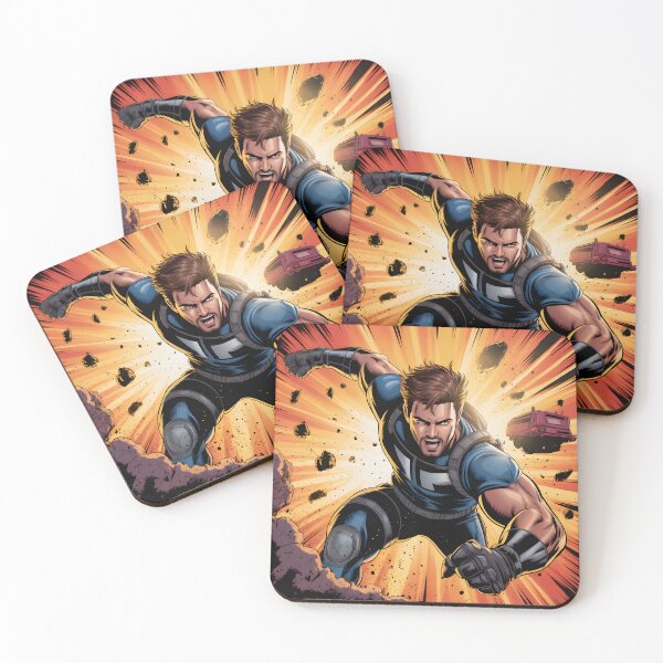 Item preview, Explosion Hero: High-Impact Action Movie T-Shirt Design designed and sold by SJTShirts.